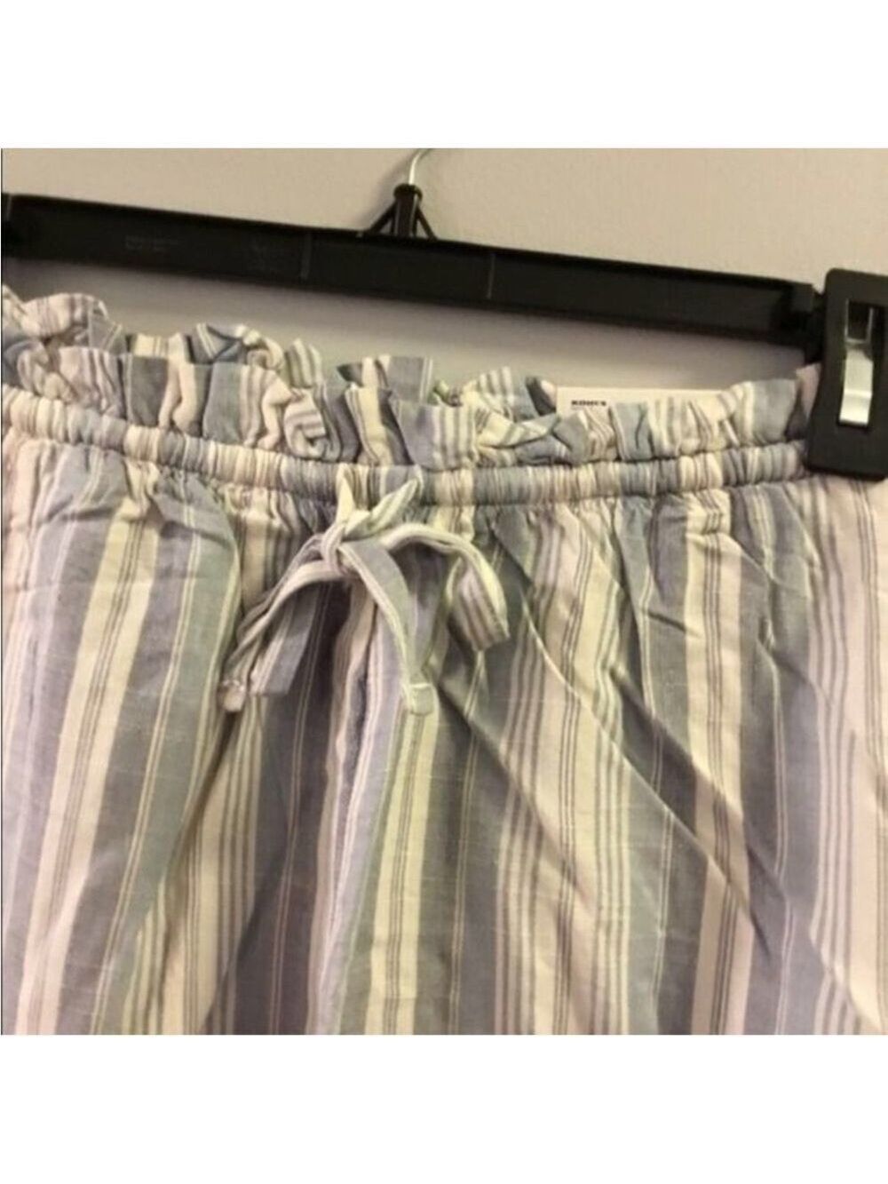 SO striped high rise shorty short Woman’s Juniors size XL blue and white - Picture 4 of 15